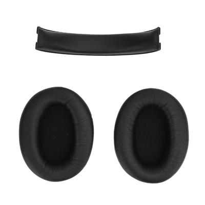 Earpads and Headband Pad Protein Leather Memory Foam Ear Cushions and Headband Pad Kit for W800BT Plus Earphone Black