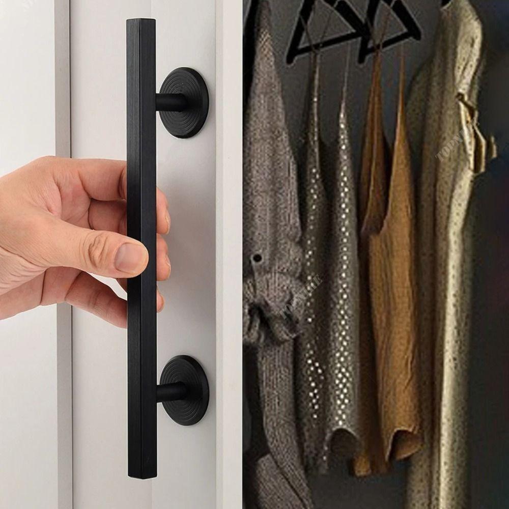 Aluminium Zinc Zinc Alloy Self-Adhesive Door Handle No-Drilling Barn Door Handle Furniture