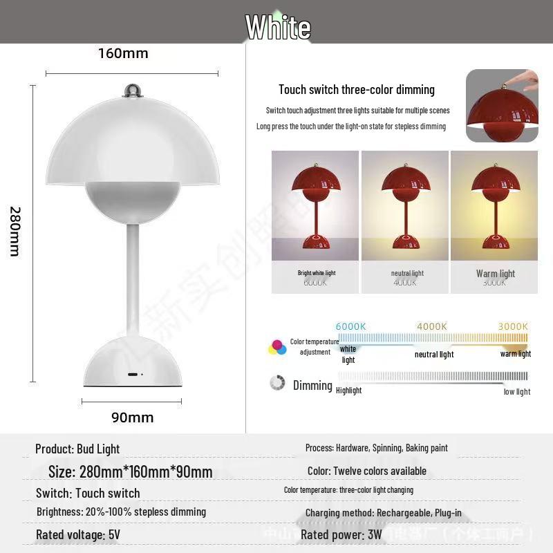 High-End LED Flower Bud Table Lamp for Bedroom & Living Room - Ideal for Wedding Gifts & Ambiance