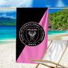 Inter Mi-ami Fc Emblem Printed Beach Towel, Super Soft Microfiber, Perfect Gift Birthday, for Pool, Beach, Travel, for family and friends