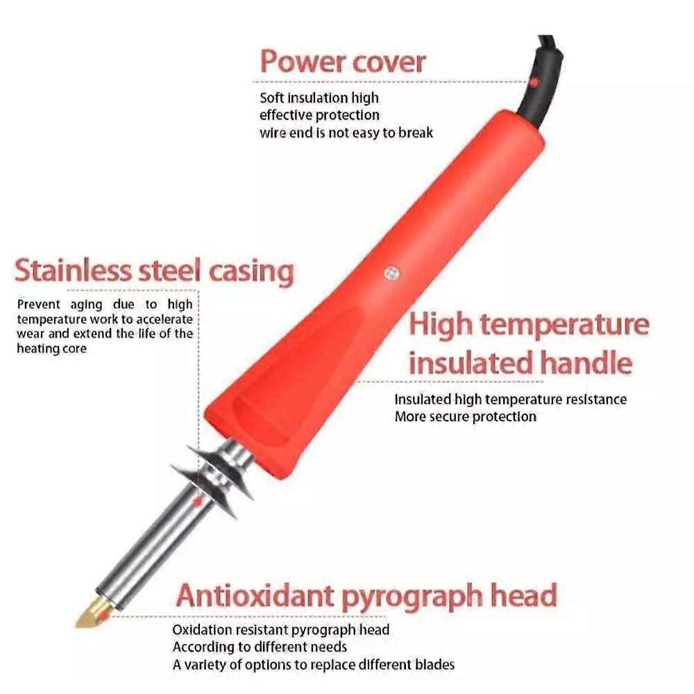 DIY Wood Burning/Carving Set,Hot Stamp Tool W/ Letters Alphabet for Wood