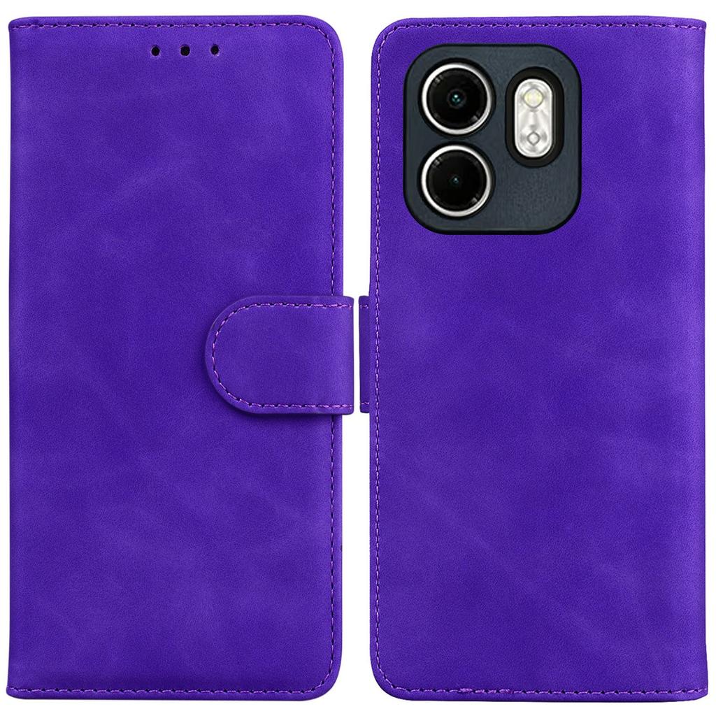 Dla Infinix Hot 50i 4G/Smart 9 4G Etui Jednokolorowe Skórzane Portfel Pokrowiec na Telefon