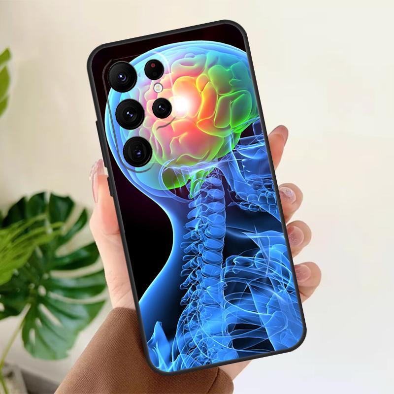 Medizinische menschliche Organe Gehirn Weiche Hülle Für Samsung Galaxy S24 Ultra S21 S22 S23 S25 Plus S20 FE S9 S10 S23 FE Handyhülle