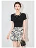 Beaded High-Elastic Fashionable Casual Women's T-Shirt Top 