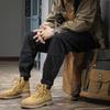 American trendy brand retro functional splicing overalls men's loose straight large size Harlan pants spring pure cotton casual pants