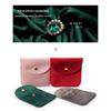 Bolsita para joyas - bolsa de terciopelo con cierre de broche y esquinas redondeadas para coleccionables, cuentas budistas, pulseras, collares y colgantes - bolsa de almacenamiento