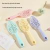 Leaf-Shaped Elastic Massage Comb for Smooth, Straight Hair