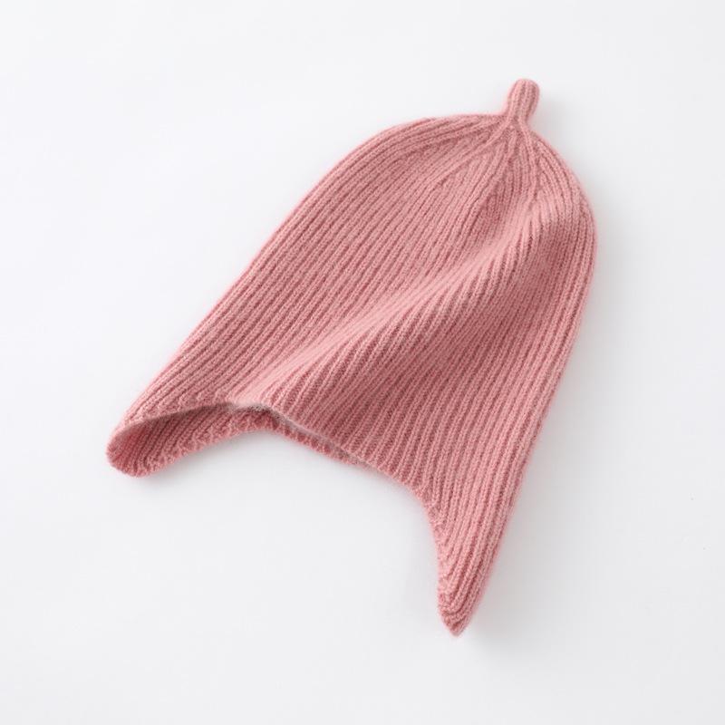 Unisex Cashmere Kids' Knit Hat with Ear Protection - Super Cute & Warm for Autumn/Winter