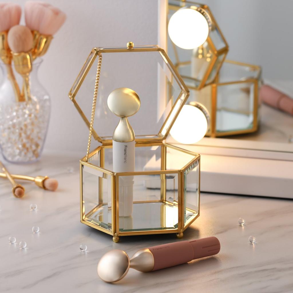 Francfranc Salon Facial Beauty Device Pink Battery Operated Cordless High Speed Vibration Lotion Serum Penetration Skin Care Portable Compact Present