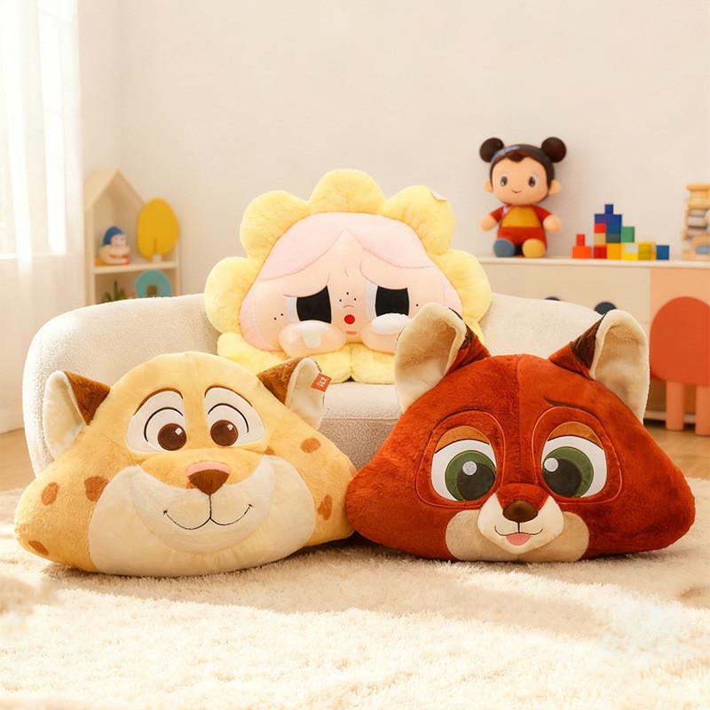 Zootopia Nick And Judy Plush Pillow With Short Plush Material For Gift And Comfort