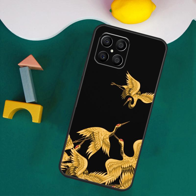 Red-crowned Crane Bird Case For Honor 200 Lite 50 70 90 X9a X8a X8 X9 X8b X9c X9b Honor Magic 5 6 Pro 7 Lite Cover