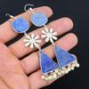 Daughters Day Deal Lapis Lazuli Stone 925 Silver Dangle Engagement Wife Earrings