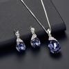 Rhinestone-Embellished Alloy Necklace & Earrings Wedding Set