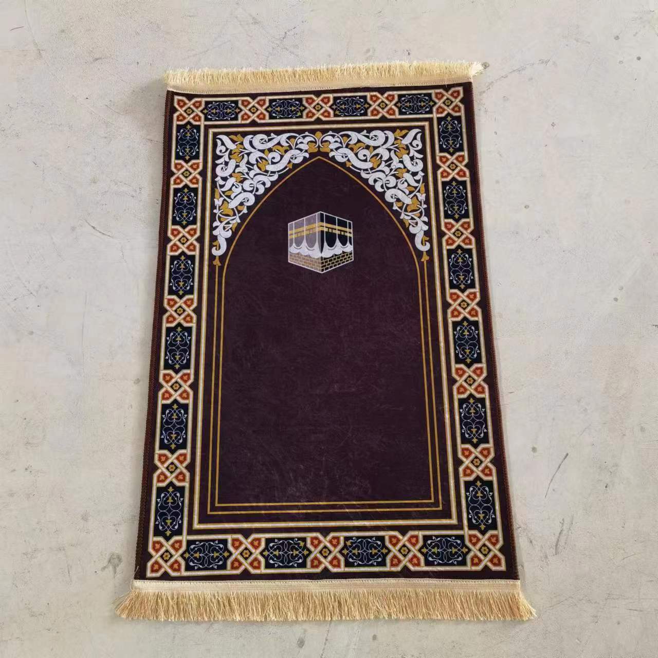 

Comfortable Leisure Home Decoration Carpet Living Room Thickened Prayer Gold Diamond Fleece Floor Mat Printing Thick Cushion 50X90Cm багряний