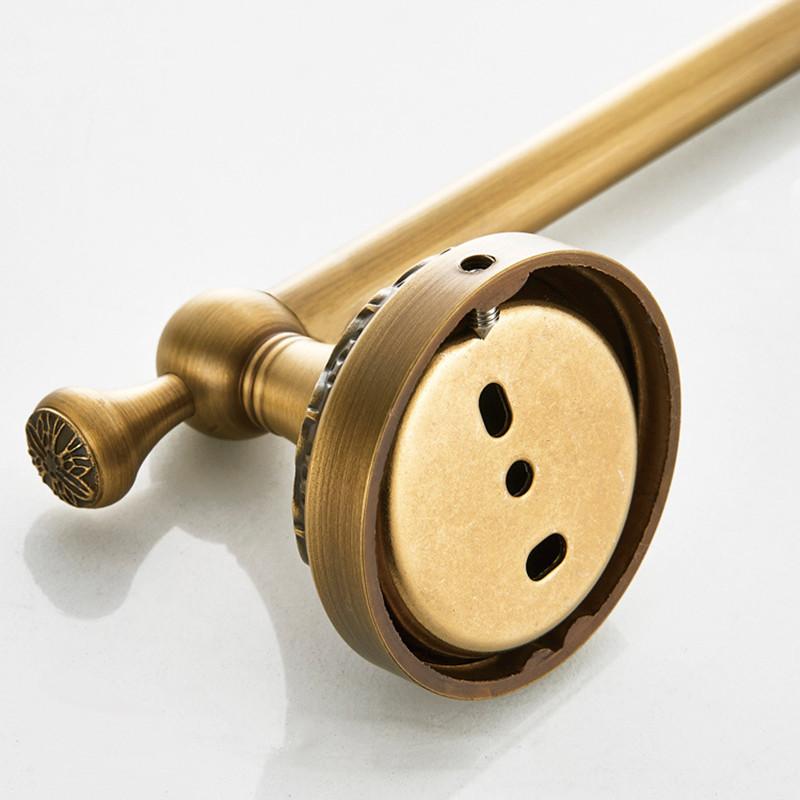 Acessórios de banheiro porta-toalha de papel Processo de cobre antigo barra de rolo simples Porta-papel higiênico estilo europeu