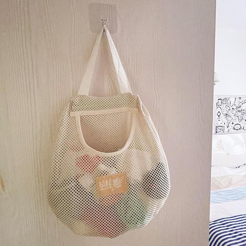 

Большая вместительная сетчатая сумка для хранения, многоразовая сетчатая сумка для хранения овощей, нижнего белья, носков, кухонная подвесная сетчатая сумка