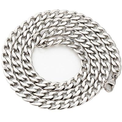 Boys and Girls Cuban Chain Stainless Steel Silver 5.5mm-6.7mm Cuban Necklace 60cm