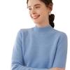 Women's Cashmere Half-High Neck Long Sleeve Wool Sweater - Versatile, Warm, and Fashionable for Autumn/Winter