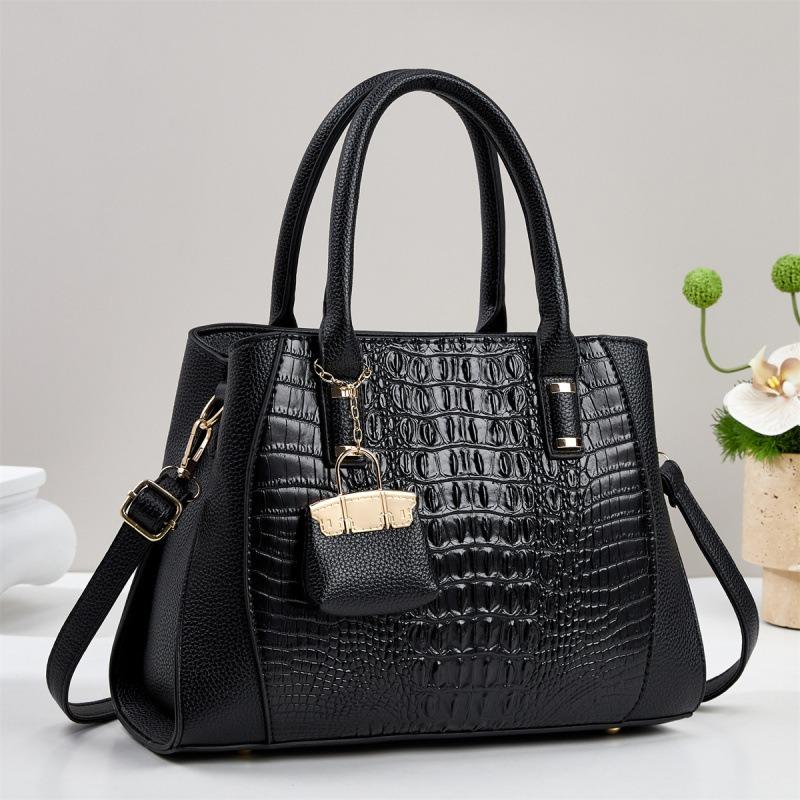 Crocodile pattern handbag New large-capacity women's messenger bag Casual commuter shoulder bag
