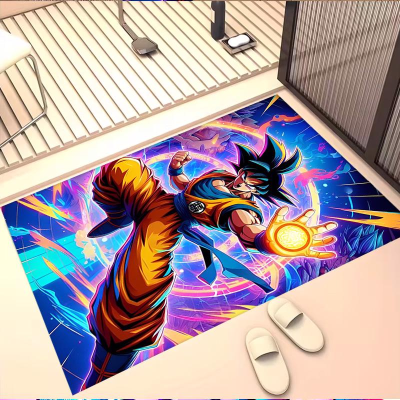 DRAGON BALL Print Rug, Washable Floor Carpet, For Entryway Dorm Laundry Room Office Study, Home Decor Birthday Christmas Gift