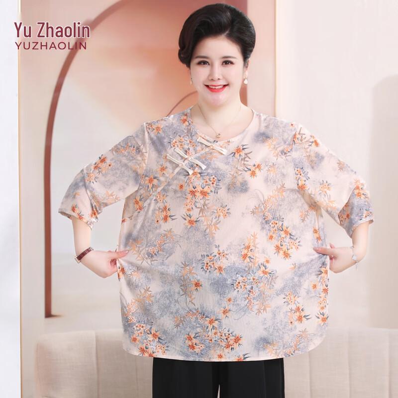 YUZHAOLIN Plus Size Women s Summer Printed T-Shirt & Sets 6XL
