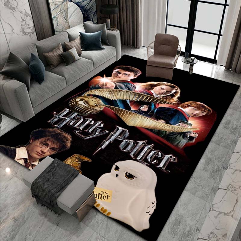 3D Printed Harry Potter Classic Fantasy Adventure Movie Theme Rug, Bedroom Living Room Play Mat