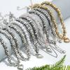 High sense elegant irregular CCB geometric love pendant necklace broken silver Choker party jewelry women