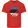 Torn Estonia Flag Estonian Day Football Unisexs Light Cotton Tshirt