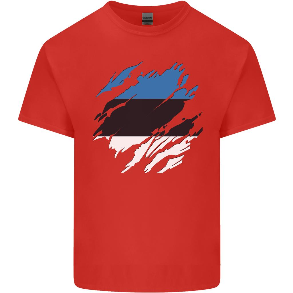 Torn Estonia Flag Estonian Day Football Unisexs Light Cotton Tshirt