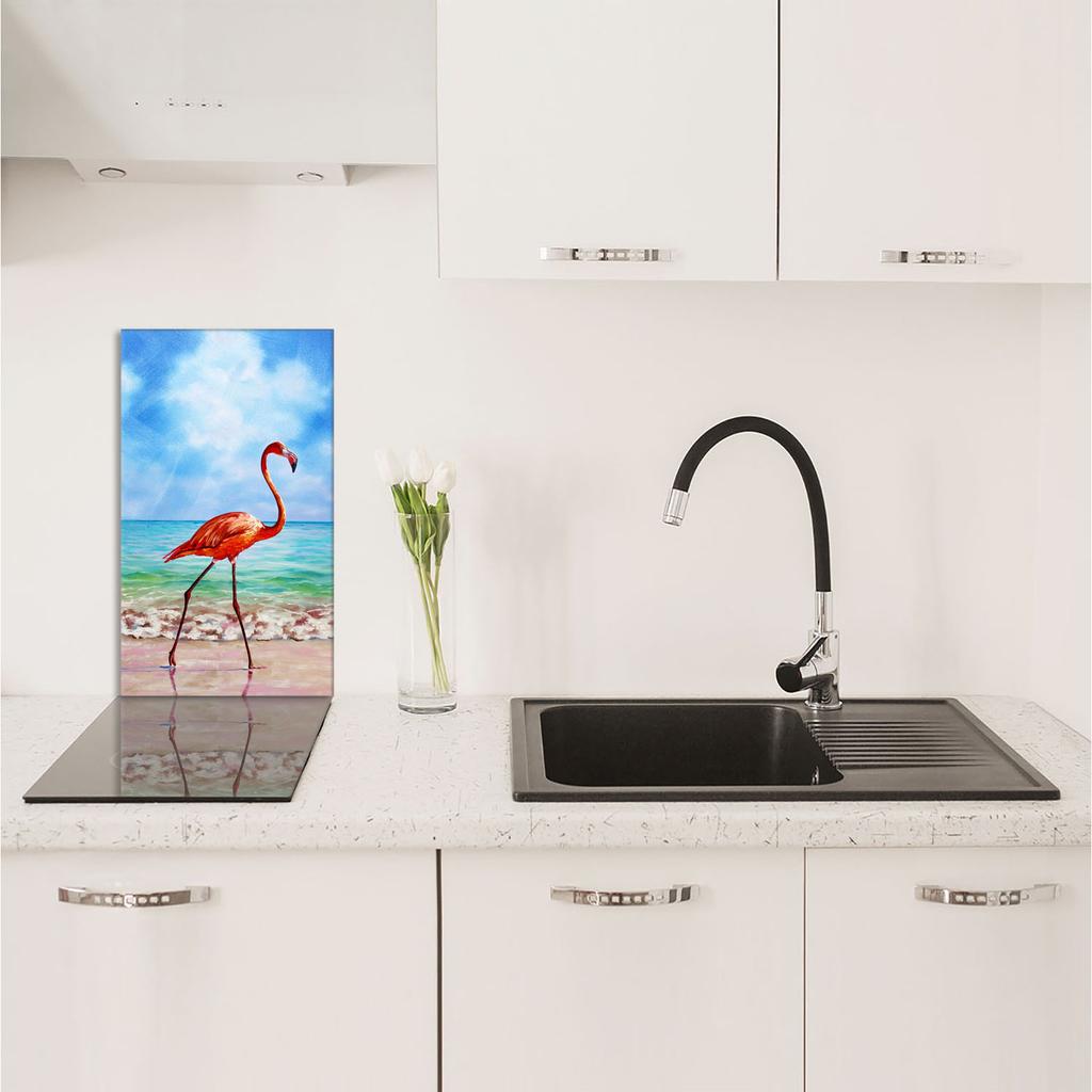 GLAS-SCHNEIDEBRETT 30x52 Flamingo