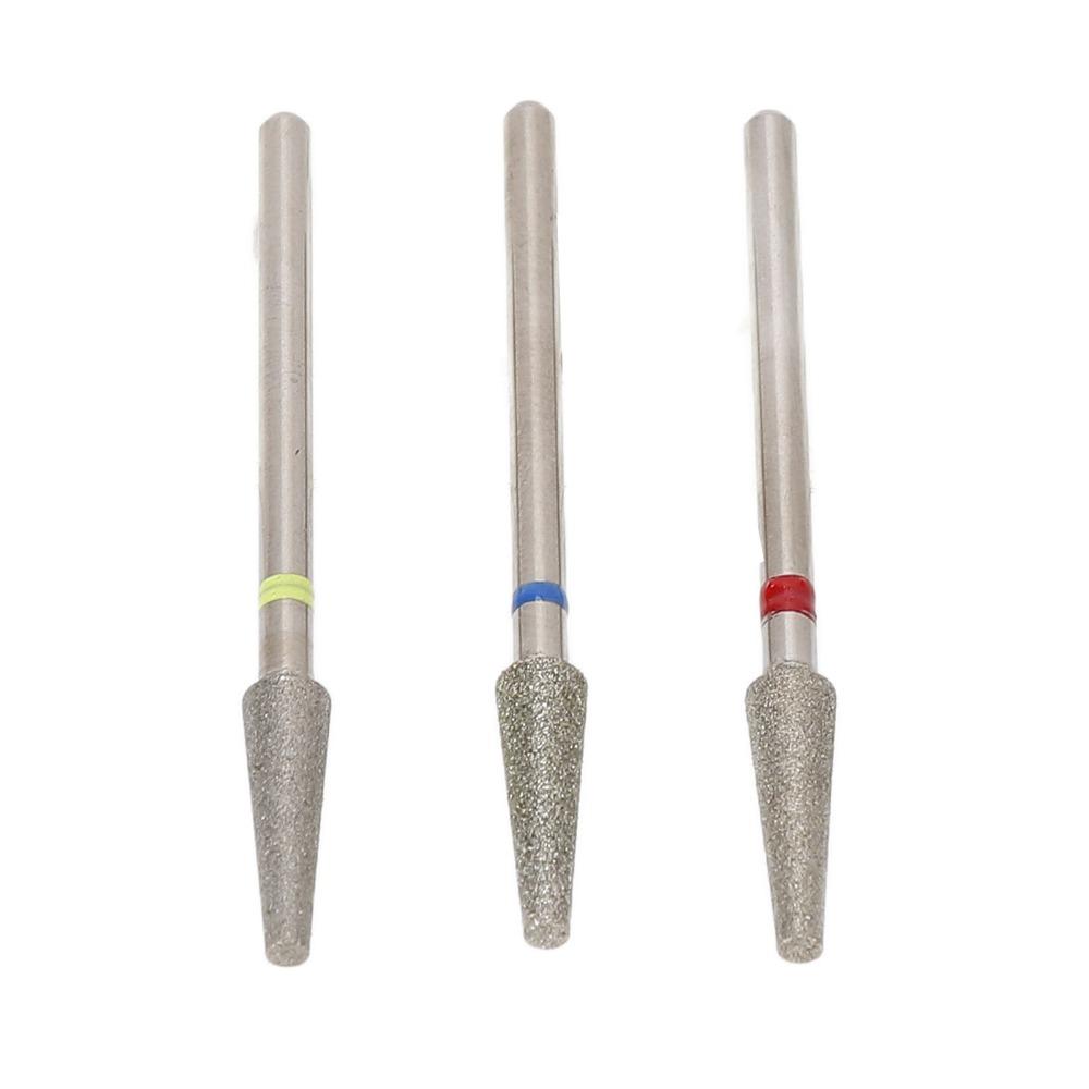 3pcs Replaceable Head Nail Grinding Head Front Replaceable Cuticle Drill Bit Nail Polishing