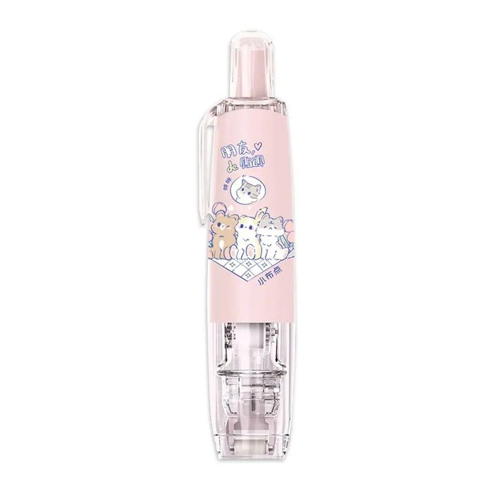 Pen Style Cartoon Press-On Dot Glue Stationery Roller Glue Tape Cartoon Double-sided Tape  Ledger