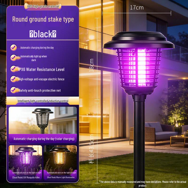 Black Scorpion Solar Outdoor Mosquito Killer Lamp Lighting + Mosquito Killing