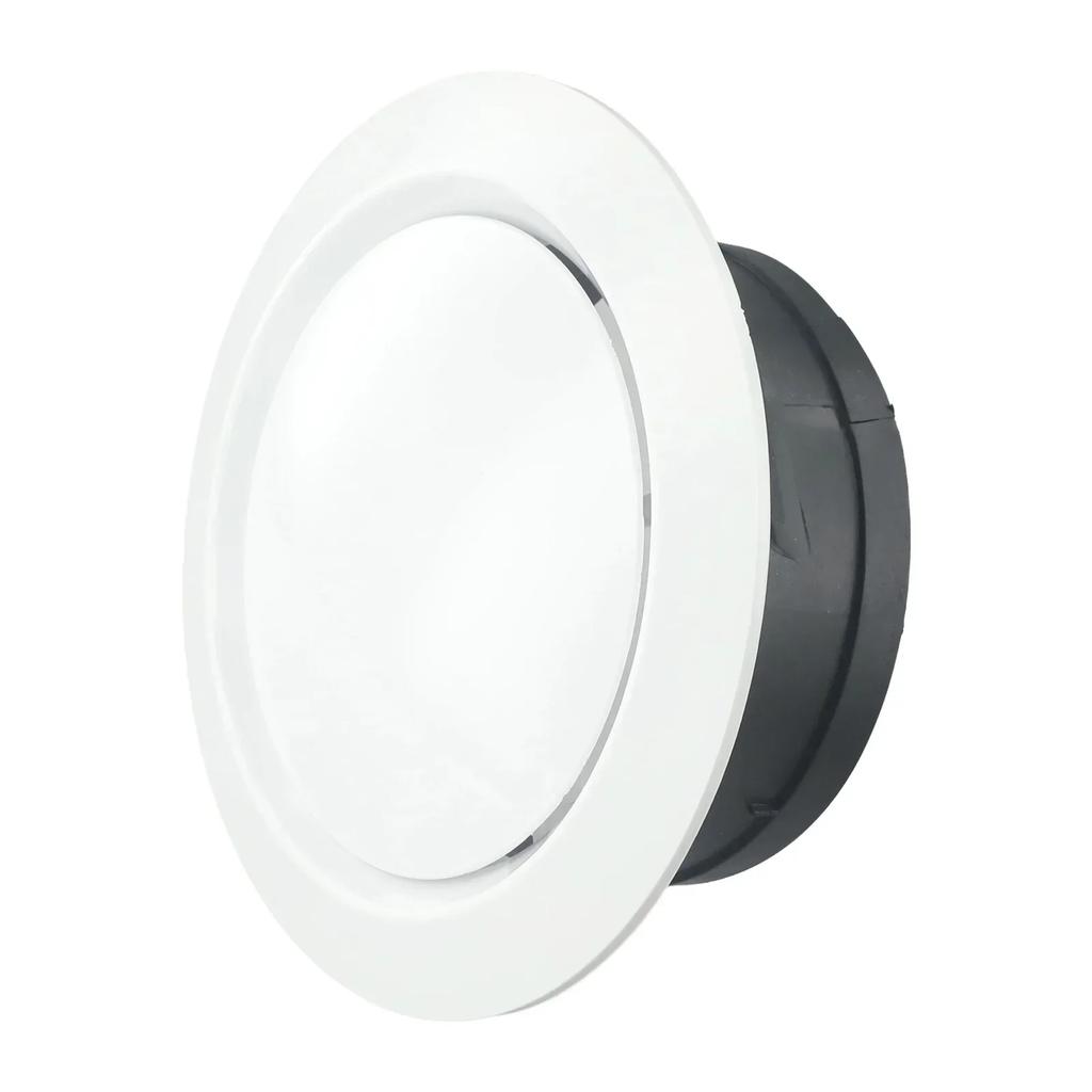 1pc Duct Vents Round Louvered Vents  Interior ABS Grille Ventilation Adjustable Air Vol 75mm/100mm/125mm/150mm/200mm