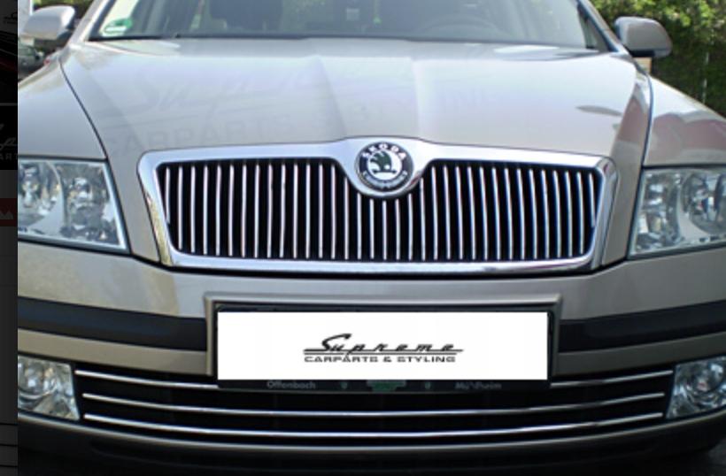 SKODA OCTAVIA - CHROME STRIPS FOR THE GRILL