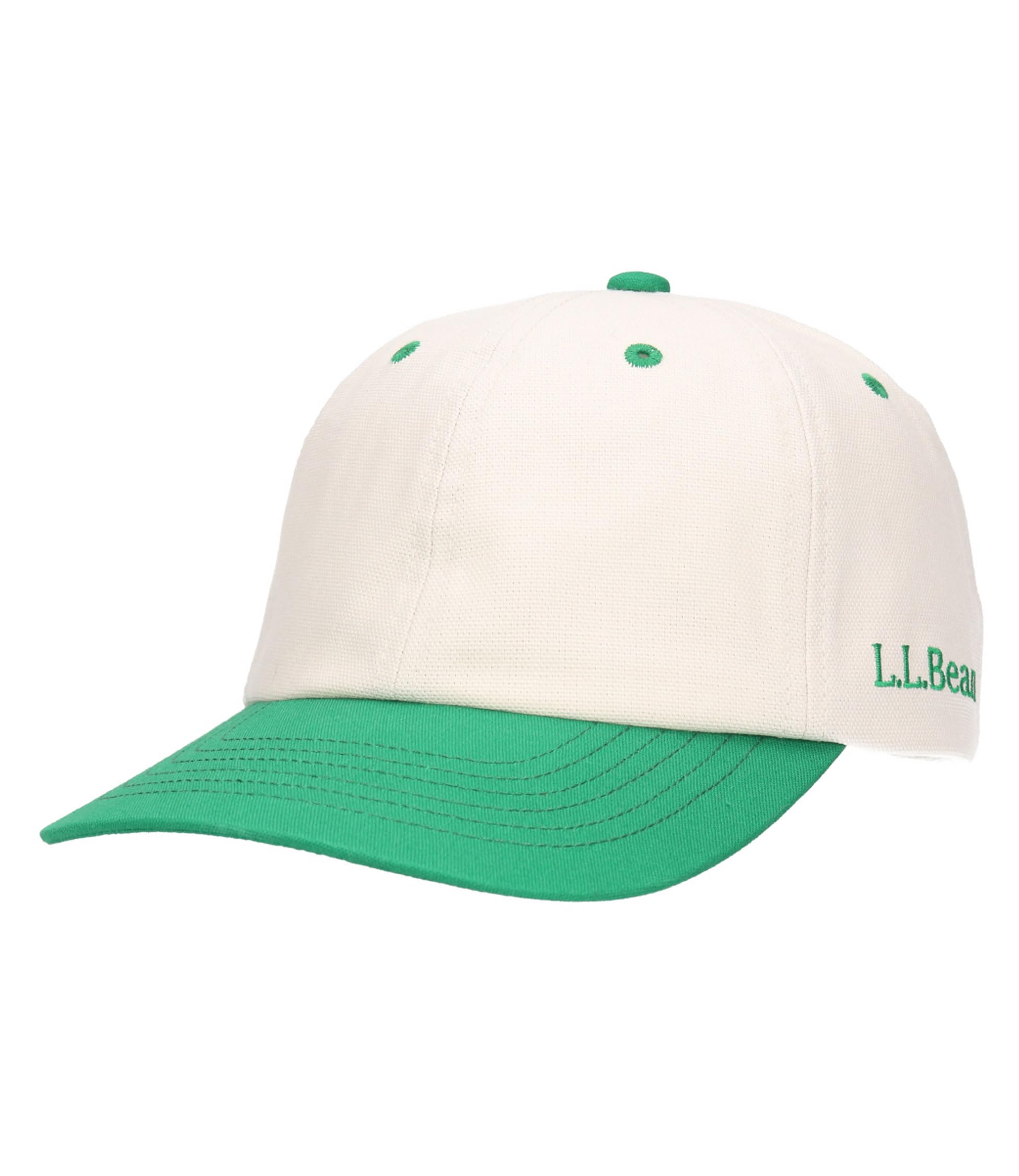 

Oxford and Canvas Cap L White CJ90201006 [LLBEEN] Men s Two-Tone Ivory/Green