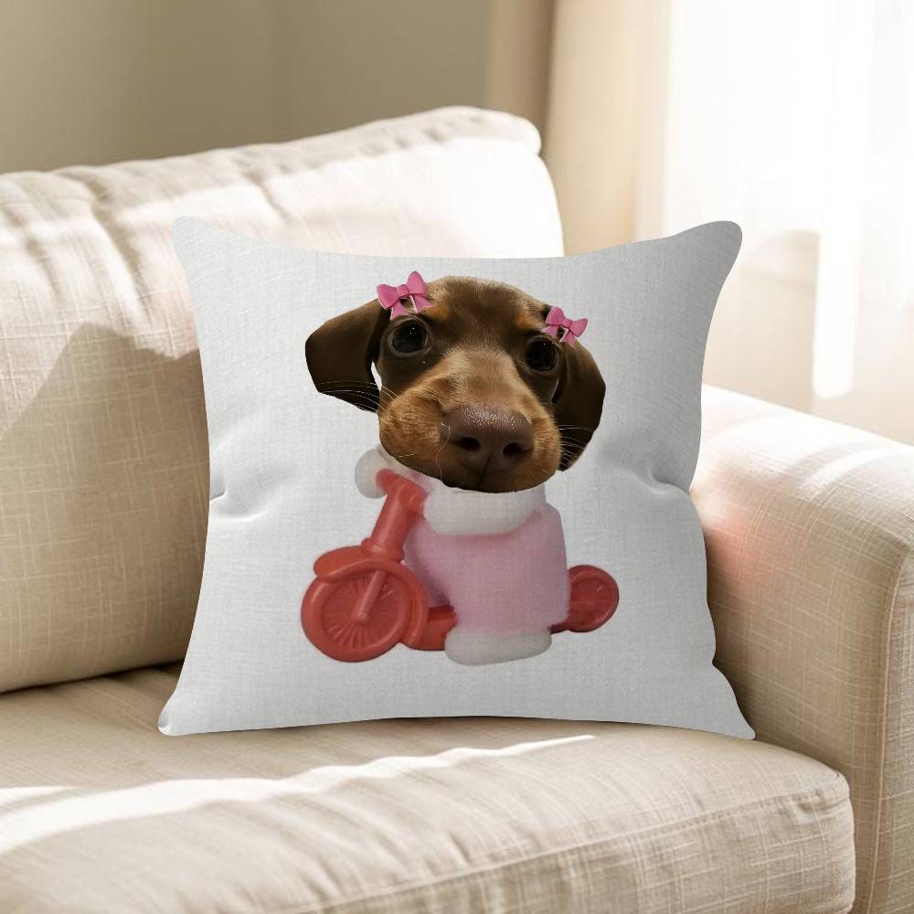 Cute Dachshund Dog Cushion Cover Inches Farmhouse Decor Home Throw Pillow Covers For Couch Decorations
