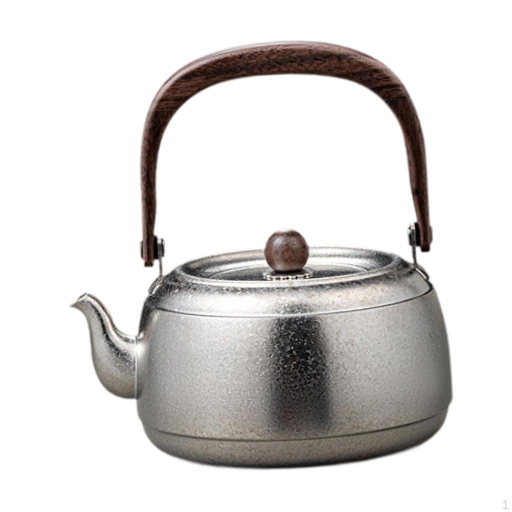 Camping Kettle Coffee Tea Pot Tableware for Open Fire with Handle, Water Picnic