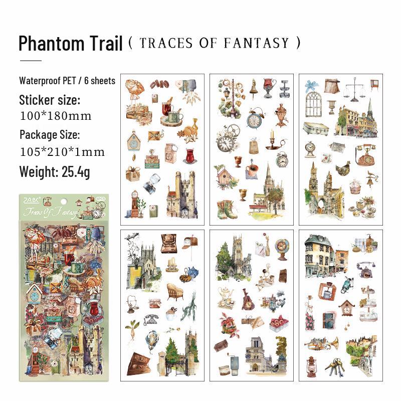 

Водонепроницаемые ПЭТ наклейки с вырубкой Old Dream для креативного ведения журнала