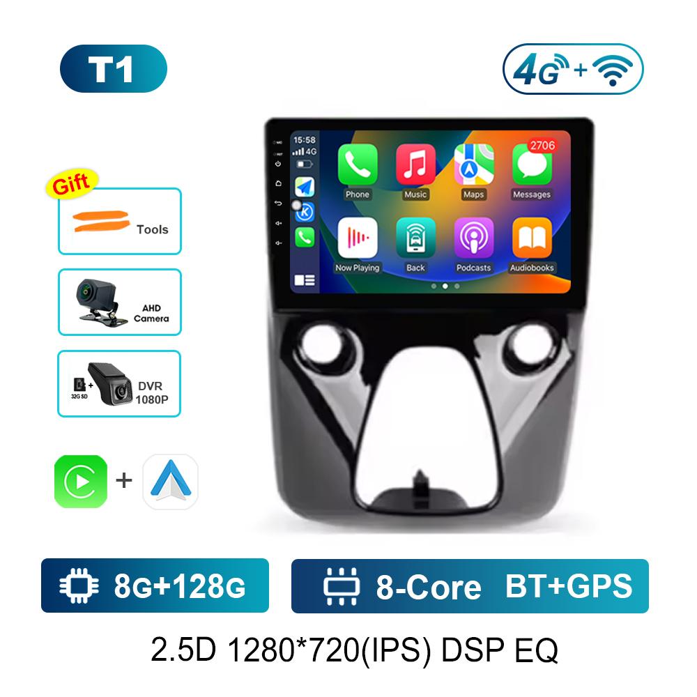 10'' for Peugeot 108 For Toyota Aygo B40 2014 - 2021 Car Radio Multimedia Player Android OS BT 4G Carplay DSP Stereo Auto Tools