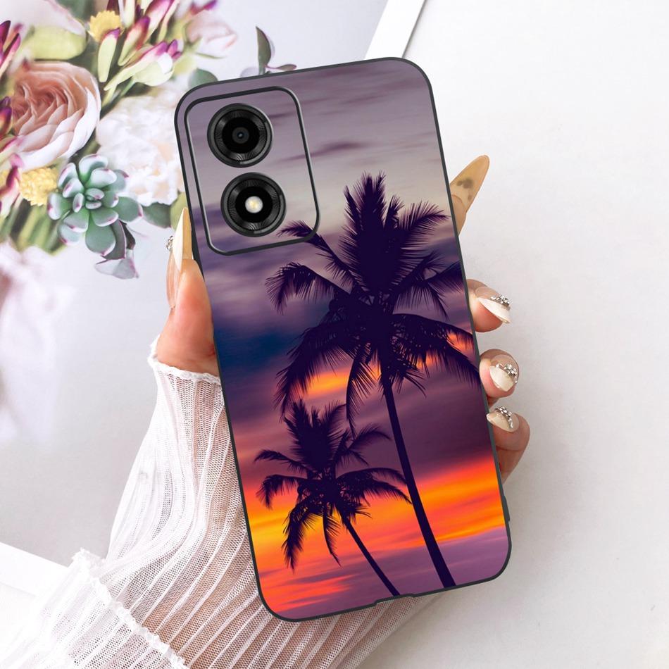 Pour Motorola Moto E14 Coque de téléphone motif Dragon Tigre Cool Pour Moto E14 Pare-chocs Souples en Silicone Noir
