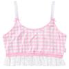 Bralette Set Smooth and Silky Like Camisole and XXXXL [LittleForBig] Women's 2-Piece (Gingham Lolita) - Milk, Panties, Pink,