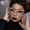 1pc Rhinestone Glasses Fashion Women Men Oversized Glasses Party Nightclub Glasses
