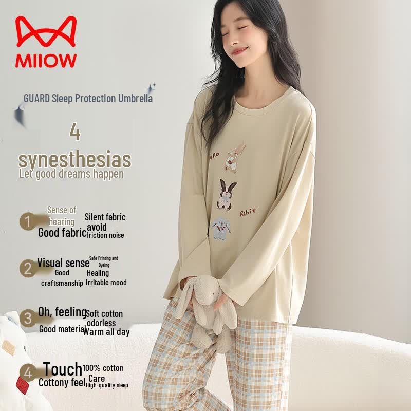 Women's 100% Cotton Long Sleeve Pajama Set