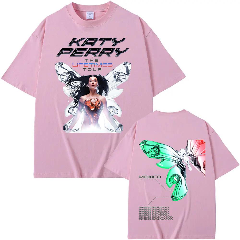 Katy-Perry The Lifetimes Tour T-shirts 2025 New Fashion T-shirt Women Men Clothing Summer Cotton Tees Harajuku Aesthetic Tshirts