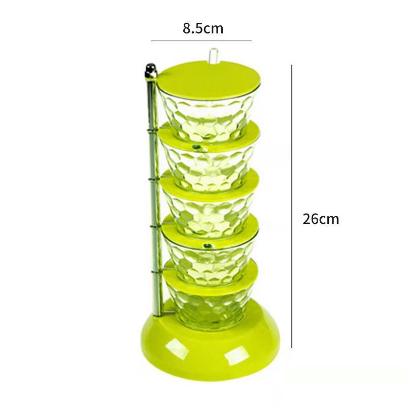 

Ящик для приправ, баночка для приправ, поворотний комбінований набір, кухонний ящик для зберігання, стелаж для зберігання, кухонне приладдя 5 layers