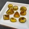 Concave Cut Natural Lemon Quartz Loose Gemstone Lot, Jewelry Making Stones.