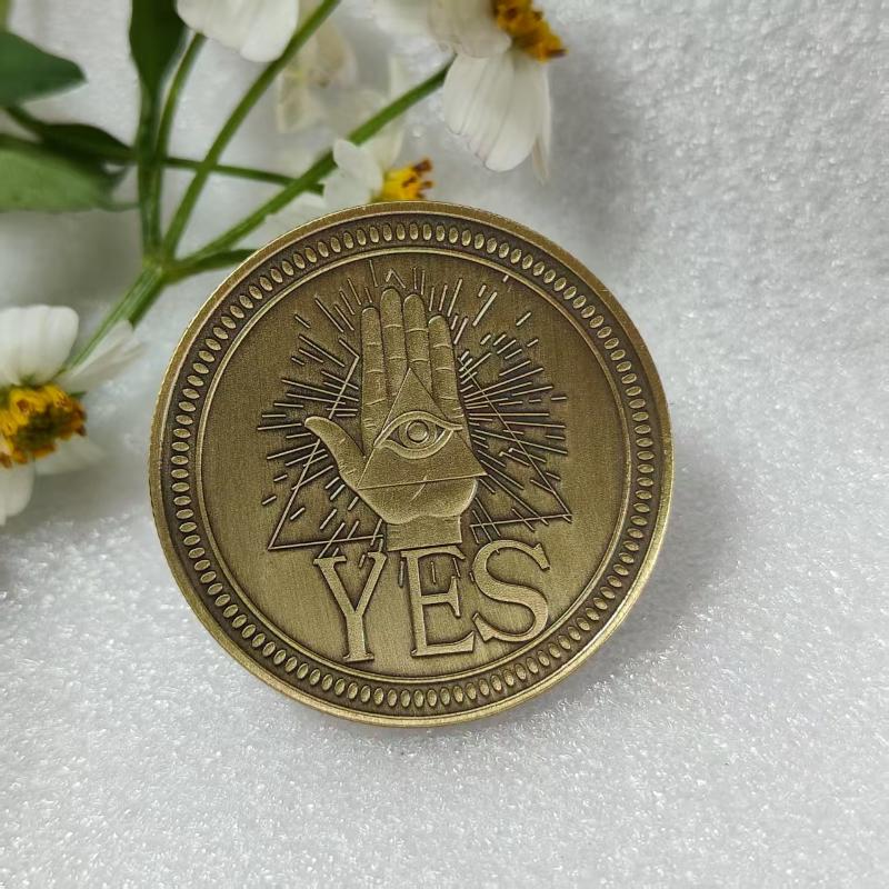 Retro Dual Sided Yes No Decision Coin Anti-Corrosion Metal for Party Games Decision Making Gift for Teen Adult Collection