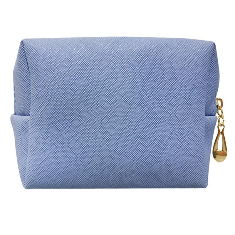 Cosmetic Bag Women Popular Product Pu Hand-Held Portable Square Waterproof Zipper Cute Travel Makeup Skincare Bag