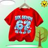 Summer 67 Six Seven Cool Funny Printed T-shirt Kids T-Shirts Fashion Oys Girls Cotton Tee Italian 67 Casual Children Clothes Top